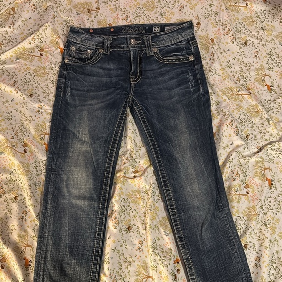 Miss Me Signature-Rise Skinny Jeans Cow Hide Pockets - Picture 9 of 10